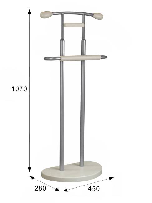 Вешалка костюмная ГАЛАНТ 333 металлик/слоновая кость