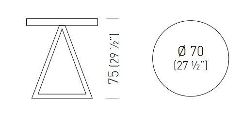 Cтол обеденный Glitter Poliweave Ø700х750 мм Cтол обеденный Glitter Poliweave Ø700х750 мм