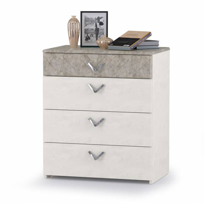 Комод Амели Моби 13.106 цвет шёлковый камень/бетон чикаго беж Комод Амели Моби 13.106 цвет шёлковый камень/бетон чикаго беж