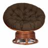 Кресло-качалка PAPASAN/ПАПАСАН w 23/01 B /с подушкой/ 115х78х104 см, Pecan (орех), ткань Коричневый, 3М7-147 Pecan (орех)