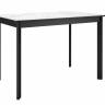 Стол DikLine LK110 Керамика Белый мрамор/подстолье черное/опоры черные Стол DikLine LK110 Керамика Белый мрамор/подстолье черное/опоры черные