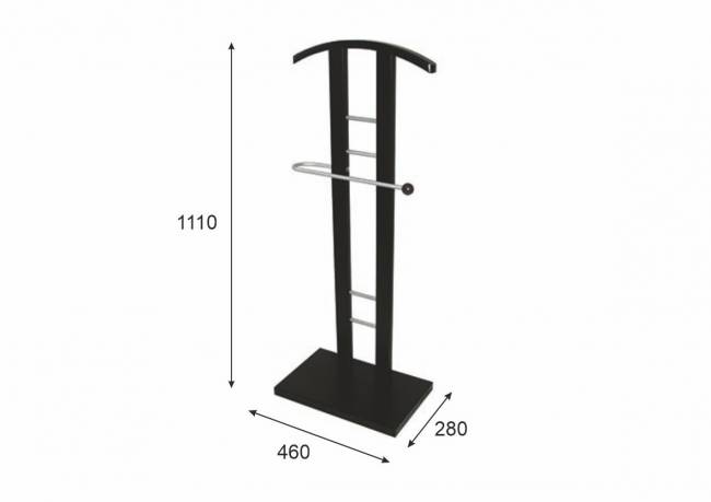 Вешалка костюмная ГАЛАНТ 321 металлик/венге