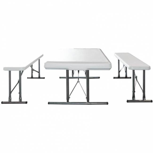 Набор: стол складной и 2 складные скамьи В113