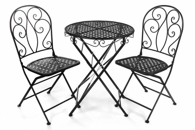 Стол Secret de Maison Патио/Patio стальной сплав, Д60х70см, черный черный стальной сплав