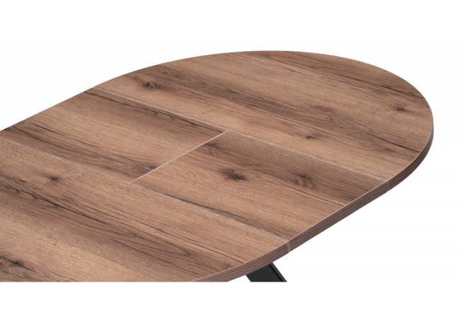 Стол деревянный Трейси 90(120)х90х75 дуб делано темный / черный