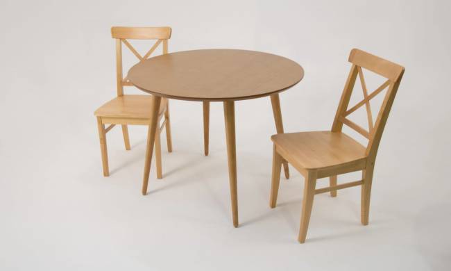 Стол Монте К 90 натур со стульями Ингольф натур