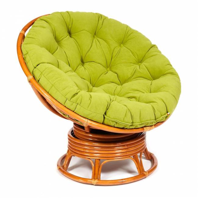 Кресло-качалка PAPASAN/ПАПАСАН w 23/01 B /с подушкой/ 115х78х104 см, Cognac (коньяк), флок Олива, 23 Cognac (коньяк) Кресло-качалка PAPASAN/ПАПАСАН w 23/01 B /с подушкой/ 115х78х104 см, Cognac (коньяк), флок Олива, 23 Cognac (коньяк)