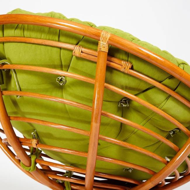 Кресло-качалка PAPASAN/ПАПАСАН w 23/01 B /с подушкой/ 115х78х104 см, Cognac (коньяк), флок Олива, 23 Cognac (коньяк) Кресло-качалка PAPASAN/ПАПАСАН w 23/01 B /с подушкой/ 115х78х104 см, Cognac (коньяк), флок Олива, 23 Cognac (коньяк)