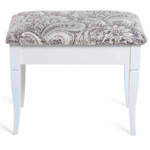 Банкетка Ретро М с ящиком белый, ткань меркурий Банкетка Ретро М с ящиком белый, ткань меркурий