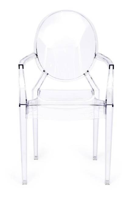 Кресло MEDALION (mod. 922) / 1 шт. в упаковке пластик, 56,5*53,2*92,5см, бесцветный бесцветный пластик