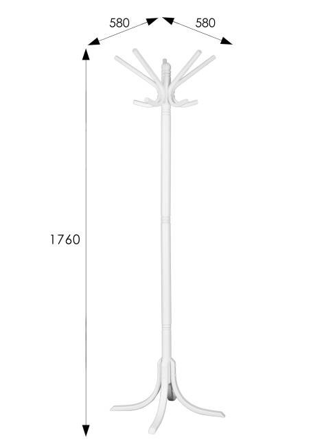 Вешалка напольная В 8Н белый