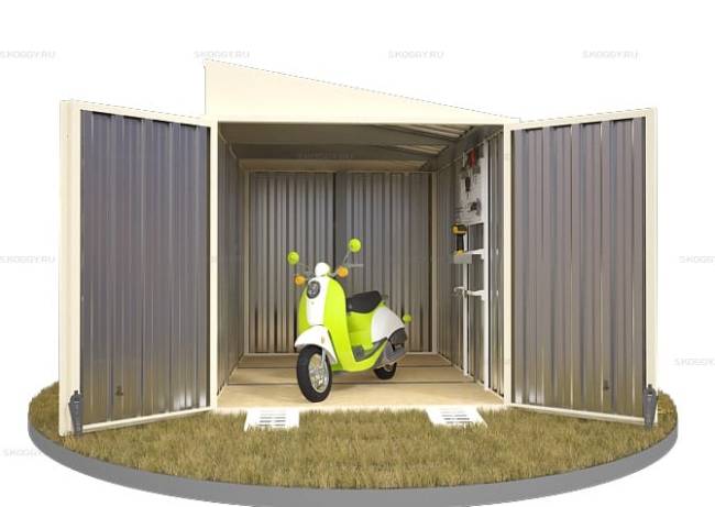 Хозблок SKOGGY секционный с односкатной крышей 3 х 2 м, слоновая кость Хозблок SKOGGY секционный с односкатной крышей 3 х 2 м, слоновая кость