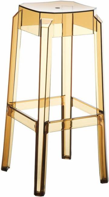 Табурет прозрачный барный Fox 75 янтарный 360х360х750 мм Табурет прозрачный барный Fox 75 янтарный 360х360х750 мм