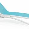 Шезлонг-лежак пластиковый Atlantico белый, голубой 1720-2040х700х350 мм Шезлонг-лежак пластиковый Atlantico белый, голубой 1720-2040х700х350 мм