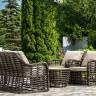 "Ницца" лаунж-зона из искусственного ротанга, цвет бронзовый