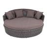 "Стильяно" плетеная кровать круглая, цвет графит