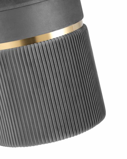 Пуф Миранда с ящиком велюр серый