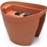 Горшок-цветочница LILAC для перил, коричневый