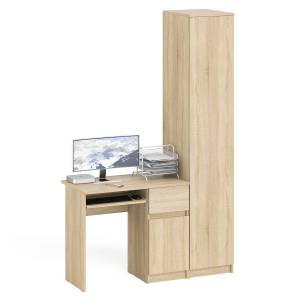 Компьютерный стол МС-1 правый с пеналом на 400 Мори цвет дуб сонома