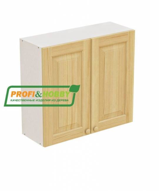 Шкаф навесной 2 двери 800х340х720 + фасад сосна без покраски Шкаф навесной 2 двери 800х340х720 + фасад сосна без покраски