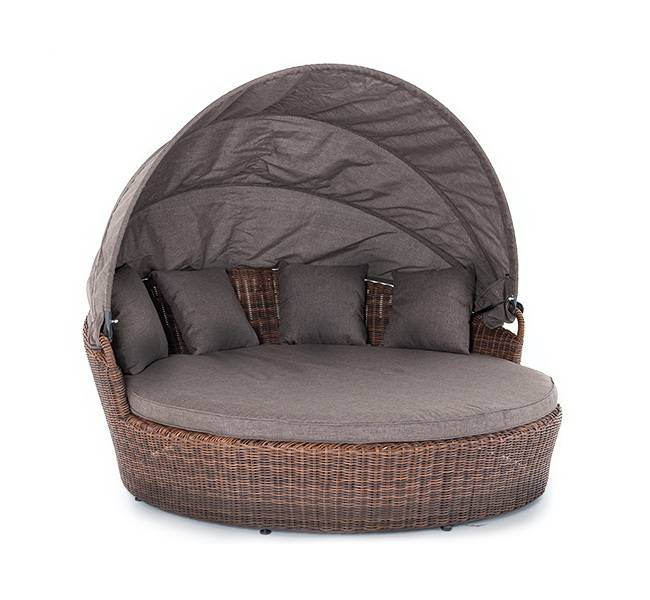 "Стильяно" плетеная кровать круглая, цвет коричневый "Стильяно" плетеная кровать круглая, цвет коричневый