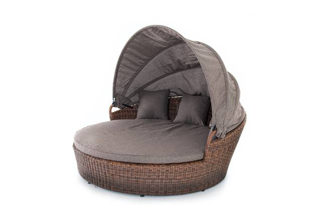 "Стильяно" плетеная кровать круглая, цвет коричневый "Стильяно" плетеная кровать круглая, цвет коричневый