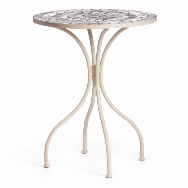 Стол Secret de Maison Ромео/Romeo металл, 60х72см, белый/плитка "калейдоскоп" белый/плитка "калейдоскоп" металл Стол Secret de Maison Ромео/Romeo металл, 60х72см, белый/плитка "калейдоскоп" белый/плитка "калейдоскоп" металл