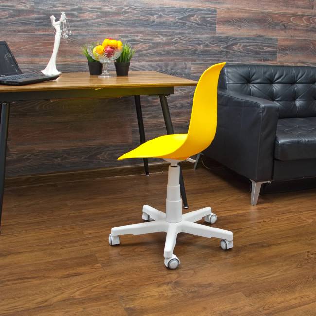Кресло компьютерное Смузи белый/горчичный Кресло компьютерное Смузи белый/горчичный