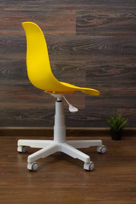 Кресло компьютерное Смузи белый/горчичный Кресло компьютерное Смузи белый/горчичный