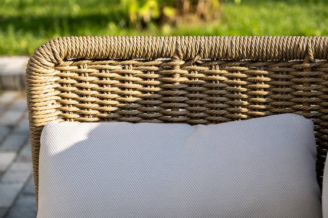 "Аликанте" лаунж-зона из искусственного ротанга, цвет соломенный (К)