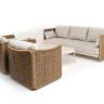 "Аликанте" лаунж-зона из искусственного ротанга, цвет соломенный (К)