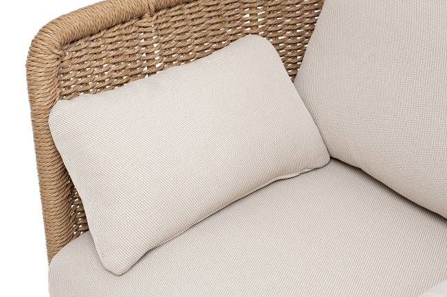 "Аликанте" лаунж-зона из искусственного ротанга, цвет соломенный (К)