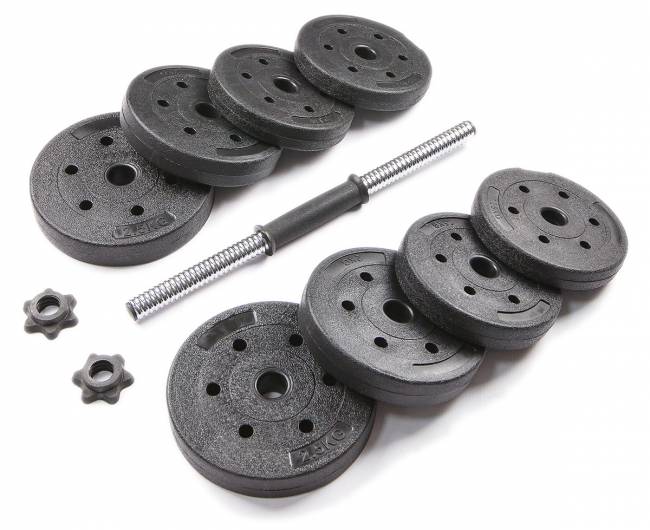 Набор композитных гантелей "TREX SPORT" 30 кг, с соединительным грифом 