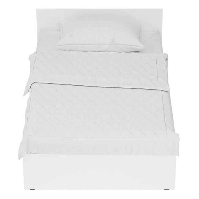 Кровать белая Стандарт 1200 цвет белый