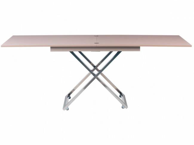 Стол-трансформер Левмар Cross G41/S79 капучино глянец/ опоры нерж.сталь Стол-трансформер Левмар Cross G41/S79 капучино глянец/ опоры нерж.сталь