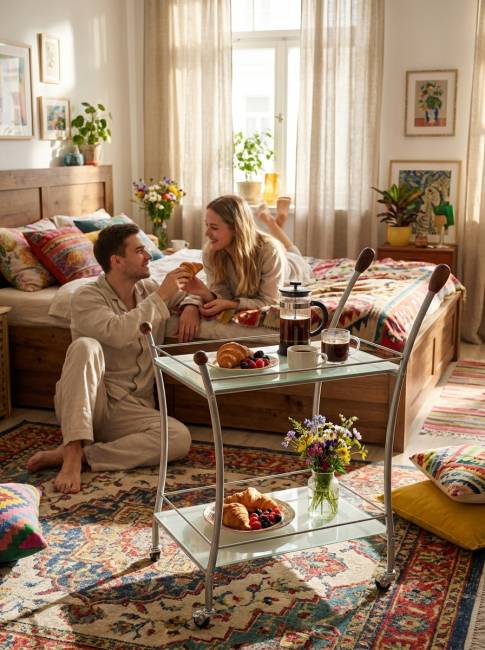 Стол сервировочный Поло металлик/ матовое