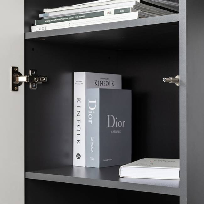 Шкаф Сидней 13.200 цвет антрацит/МДФ веллюто капучино Шкаф Сидней 13.200 цвет антрацит/МДФ веллюто капучино