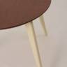 Стол обеденный круглый Сканди К100, слоновая кость/орех Стол обеденный круглый Сканди К100, слоновая кость/орех