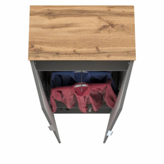 Шкаф для одежды Октава 13.338 цвет серый графит/дуб крафт золотой Шкаф для одежды Октава 13.338 цвет серый графит/дуб крафт золотой