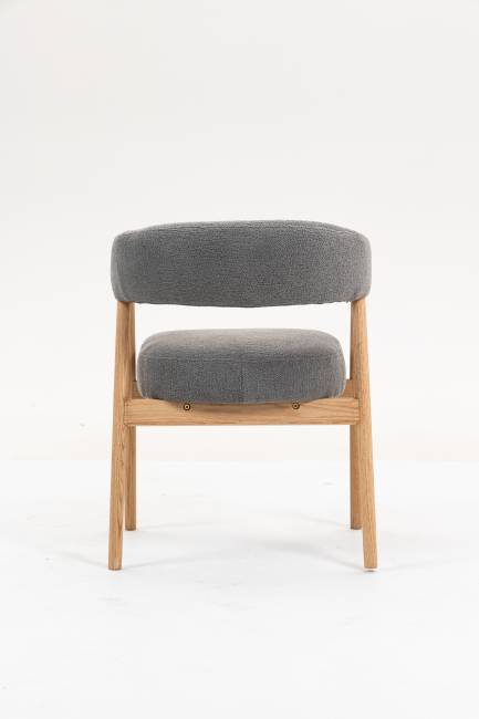 Стул обеденный Zubo с деревянными ножками темно-серый 2 шт.