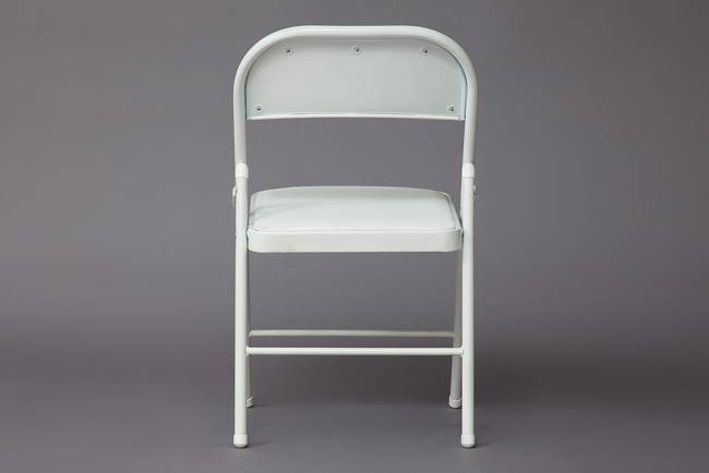 Стул складной FOLDER (mod. 032) / 1 шт. в упаковке каркас: металл, сиденье/спинка: экокожа, 41*51*76см, белый белый каркас: металл, сиденье/спинка: экокожа