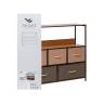 Комод Leset Локи 5 ящиков с полкой Коричневый Бежевый, светло-коричневый, темно-коричневый