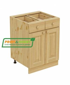 Тумба 2 двери, 2 ящика 600 х 560 х 720 сосна, без покраски Тумба 2 двери, 2 ящика 600 х 560 х 720 сосна, без покраски