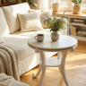 Стол журнальный Глория М молочный дуб Л