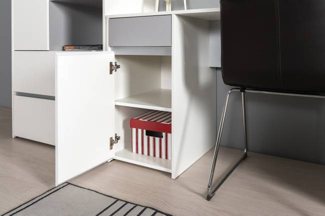 Стол для молодёжной Торонто 12.149 цвет белый шагрень/стальной Стол для молодёжной Торонто 12.149 цвет белый шагрень/стальной