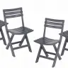 Набор стульев складных пласт. BIRKI антрацит