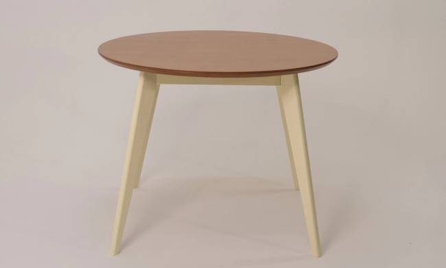 Стол Сканди К 90 слоновая кость/натур со стульями Франк слоновая кость велюр бежевый Стол Сканди К 90 слоновая кость/натур со стульями Франк слоновая кость велюр бежевый