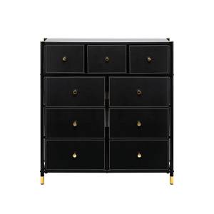 Комод Leset Хайди 9 ящиков Чёрный Чёрный