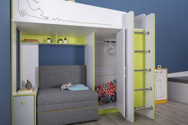 Альфа 11.20 Диванный блок ткань рогожка серая/горчичный Альфа 11.20 Диванный блок ткань рогожка серая/горчичный