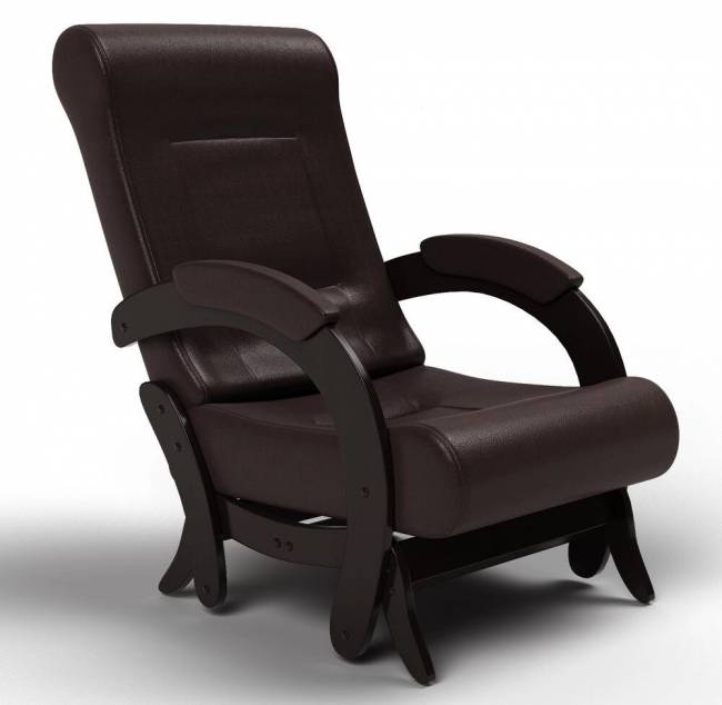 Кресло маятниковое "Амелия", экокожа, венге